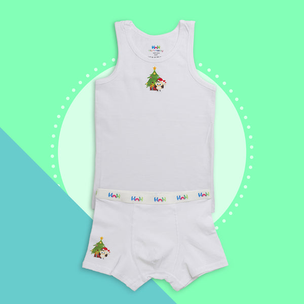 Boys Vest and Boxer (2 Pc Pack) Christmas Collection